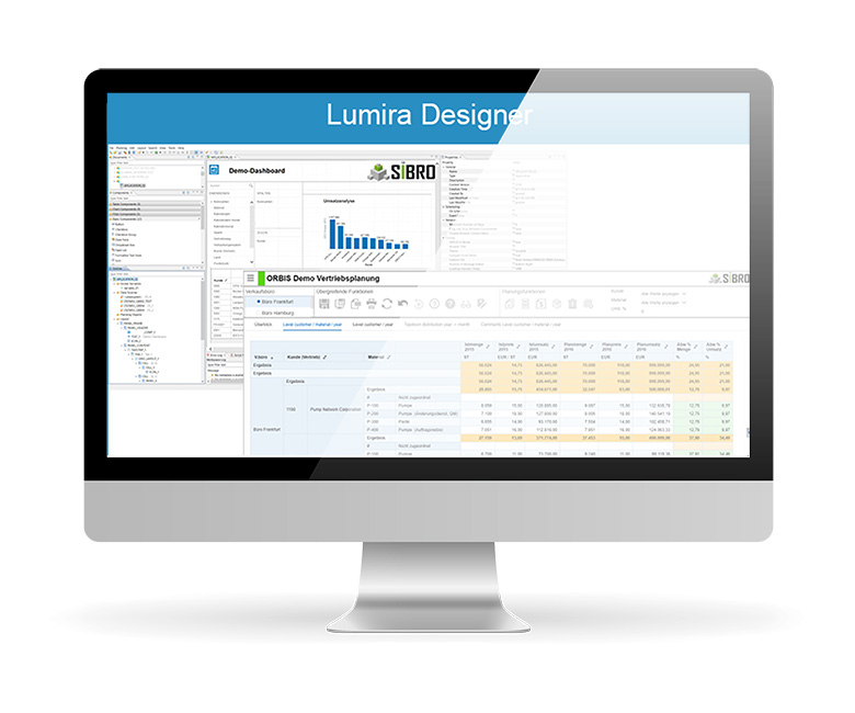Lumira Designer is used to develop web applications for end users. 
