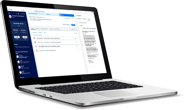User interface of the SAP CX AI Toolkits in the SAP Service Cloud environment SAP CX AI Toolkit in the SAP Service Cloud
