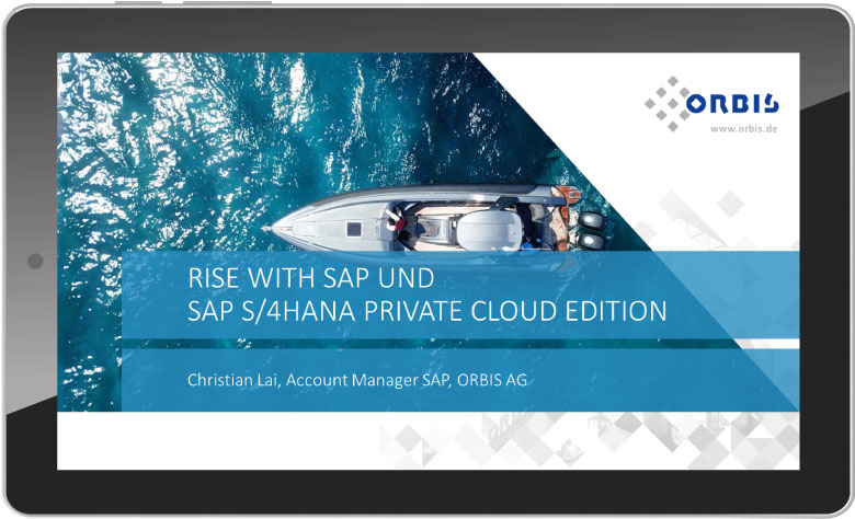 RISE with SAP and SAP S/4HANA Private Cloud Edition ORBIS expert provides an overview of the new RISE with SAP offering