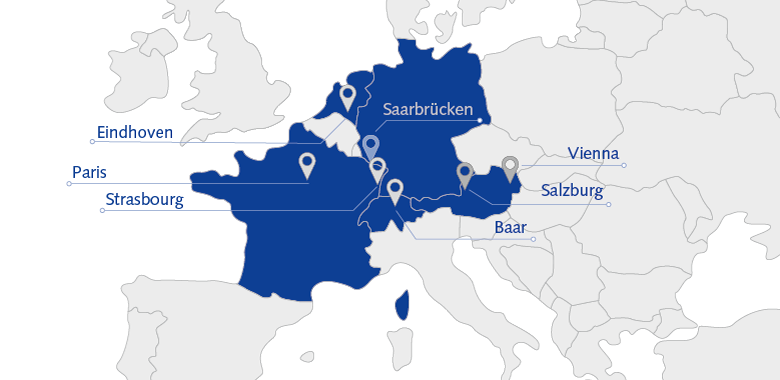 European sites of ORBIS in Austria, France and Switzerland